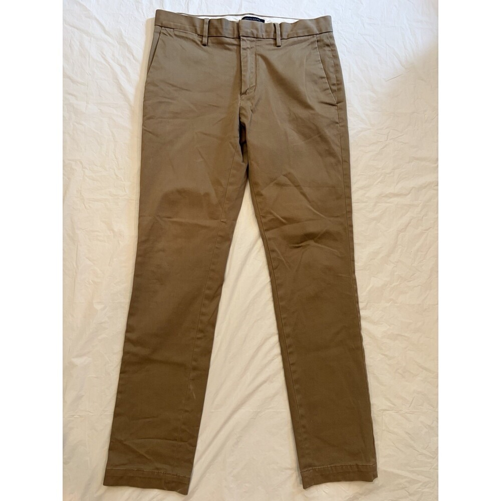 Banana Republic Pants Men's 31x32 Tan Fulton Chino Flat Front